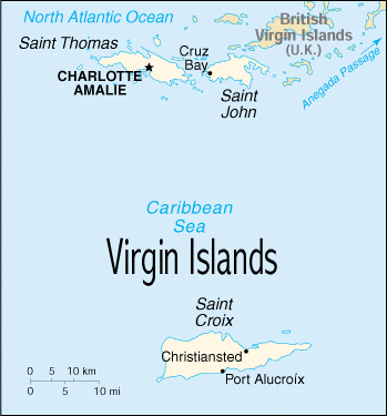 Map of Virgin Islands